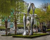 دکوراسیون خیابانی مجسمه های هنری از فولاد ضد زنگ 5 متر ارتفاع آینه ای پرداخت شده