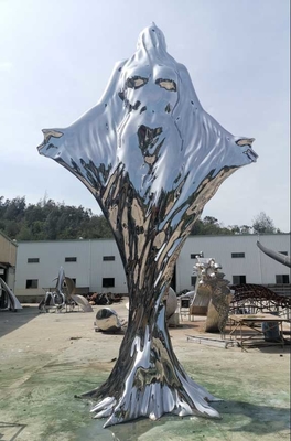 مجسمه فولاد ضد زنگ جلا داده شده در فضای باز SS316L با ارتفاع 5.7 متر